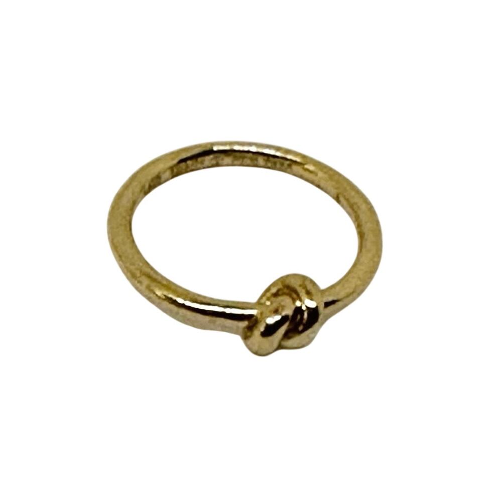 KATE SPADE Gold-Tone Sailor’s Sailors Knot Ring Preppy Quiet Luxury